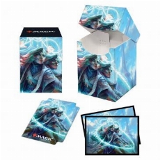 Adrix and Nev, Twincasters, Strixhaven PRO 100+ Deck Box and 100ct sleeves featuring Quandrix for Magic: The Gathering