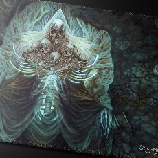 Playmat MTG Commander Series Three Color Wedge Myrkul Stitched