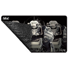 Playmat MTG Fallout Brotherhood of Steel Bethesda Black Stitched