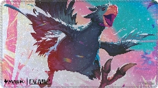 Playmat Holofoil MTG FF Traveling Chocobo Black